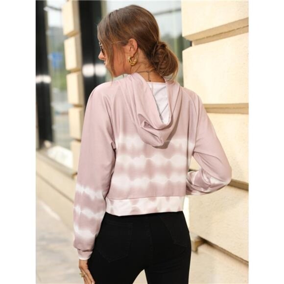 Drawstring Raglan Sleeve Hoodie - Picture 4 of 6